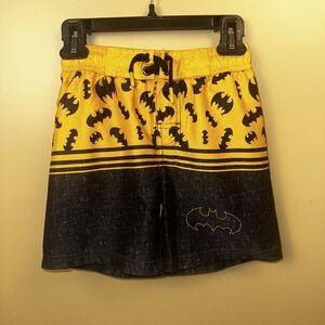 Batman boys‎ swim suit trunks sz S (4-5) DC Comics Excellent Condition!!